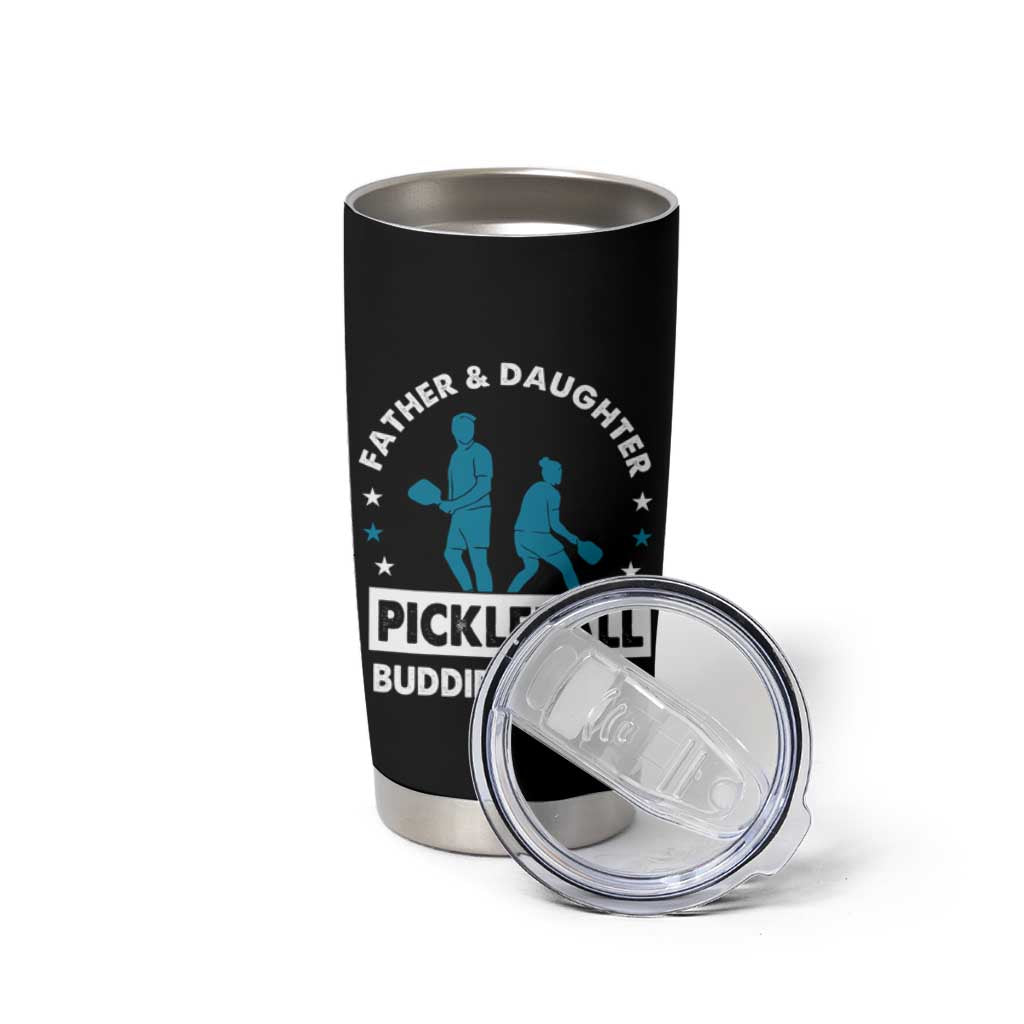 Pickleball Dad Tumbler Cup Father And Daughter Pickleball Buddies For Life - Wonder Print Shop