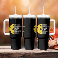 Funny Pickleball Tumbler With Handle Not My Son My Daughter In Law Is My Favorite Child - Wonder Print Shop
