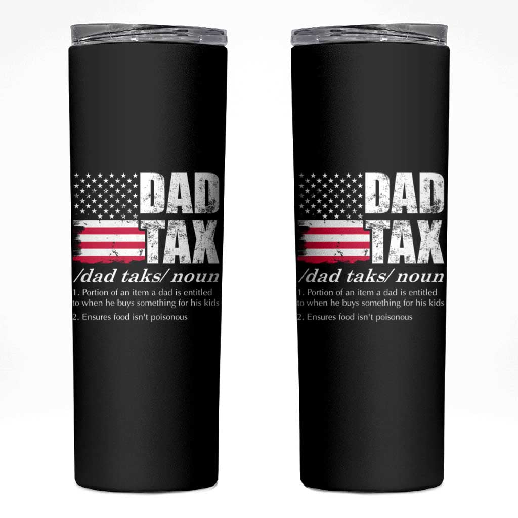 Funny Dad Tax Definition Skinny Tumbler Vintage American Flag Father's Day - Wonder Print Shop