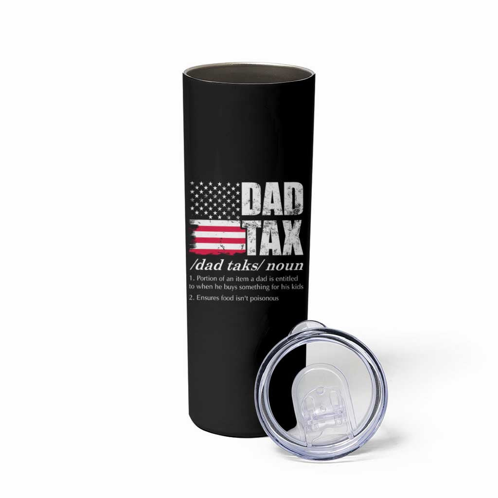 Funny Dad Tax Definition Skinny Tumbler Vintage American Flag Father's Day - Wonder Print Shop