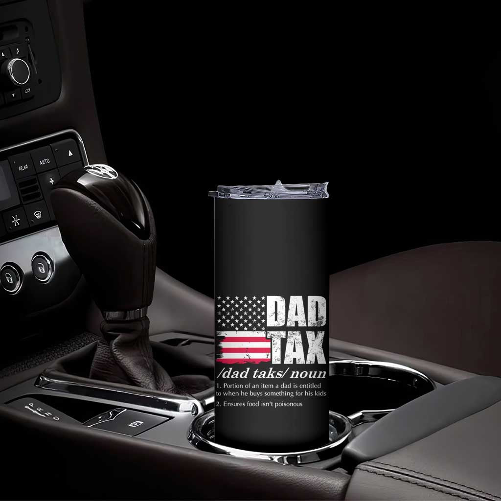 Funny Dad Tax Definition Skinny Tumbler Vintage American Flag Father's Day - Wonder Print Shop