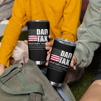 Funny Dad Tax Definition Tumbler Cup Vintage American Flag Father's Day - Wonder Print Shop