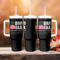 Funny Dad Tax Definition Tumbler With Handle Vintage American Flag Father's Day - Wonder Print Shop