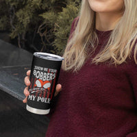 Funny Fishing Tumbler Cup Show Me Your Bobbers I'll Show You My Pole Retro US Flag - Wonder Print Shop