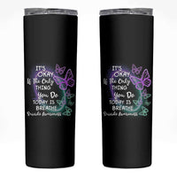 Suicide Prevention Awareness Skinny Tumbler Teal Purple Butterfly It's Ok If The Only Thing You Do Today Is Breathe - Wonder Print Shop