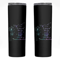 Suicide Prevention Awareness Skinny Tumbler Teal Purple Gradient Dandelions In A World Be Kind - Wonder Print Shop