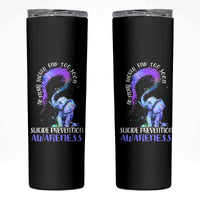Suicide Prevention Awareness Skinny Tumbler Teal Purple Elephant No Story Should End Too Soon - Wonder Print Shop