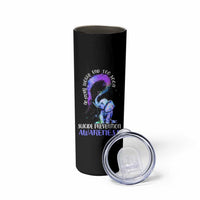 Suicide Prevention Awareness Skinny Tumbler Teal Purple Elephant No Story Should End Too Soon - Wonder Print Shop