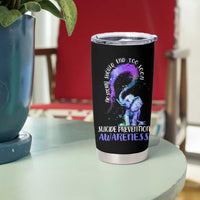 Suicide Prevention Awareness Tumbler Cup Teal Purple Elephant No Story Should End Too Soon - Wonder Print Shop