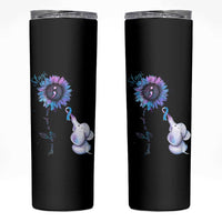 Suicide Prevention Awareness Skinny Tumbler Teal Purple Elephant Sunflower Stay Your Story Is Not Over - Wonder Print Shop