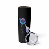 Suicide Prevention Awareness Skinny Tumbler Teal Purple Elephant Sunflower Stay Your Story Is Not Over - Wonder Print Shop