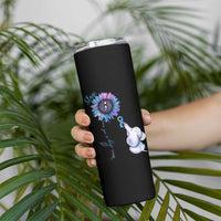 Suicide Prevention Awareness Skinny Tumbler Teal Purple Elephant Sunflower Stay Your Story Is Not Over - Wonder Print Shop