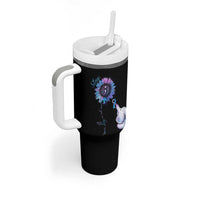 Suicide Prevention Awareness Tumbler With Handle Teal Purple Elephant Sunflower Stay Your Story Is Not Over - Wonder Print Shop