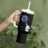 Suicide Prevention Awareness Tumbler With Handle Teal Purple Elephant Sunflower Stay Your Story Is Not Over - Wonder Print Shop