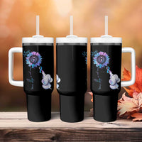 Suicide Prevention Awareness Tumbler With Handle Teal Purple Elephant Sunflower Stay Your Story Is Not Over - Wonder Print Shop