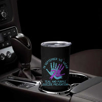 Suicide Prevention Awareness Tumbler Cup In September We Wear Teal Purple Ribbon Support - Wonder Print Shop
