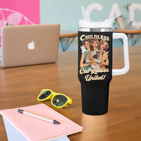 Childless Cat Ladies United Tumbler With Handle Feline Lover Retro - Wonder Print Shop