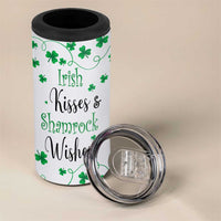 Irish Kisses and Shamrock Wishes 4 in 1 Can Cooler Tumbler Lucky Clover St Patrick's Day