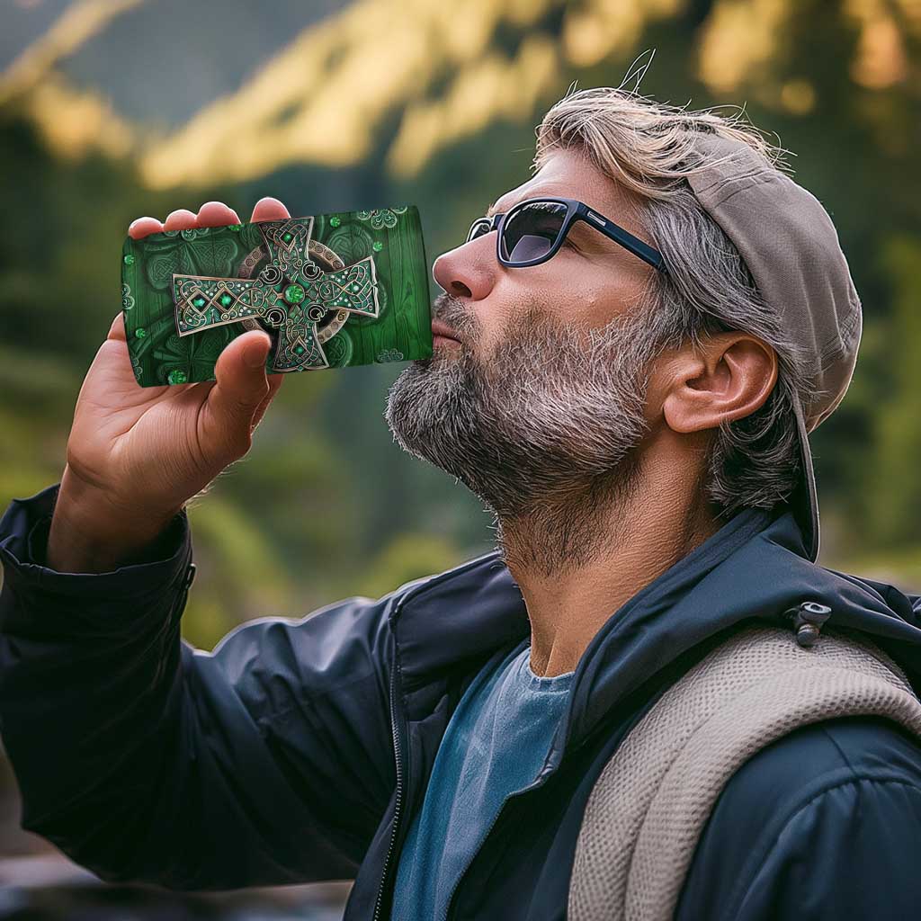 Funny Irish Facts 4 in 1 Can Cooler Tumbler Nutrition Facts Celtic Cross Lucky Shamrocks St Patricks Day