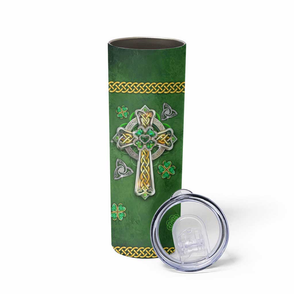 Irish Pride Celtic Cross Skinny Tumbler In My Veins Flows The Blood Of Irish Rebels Ireland