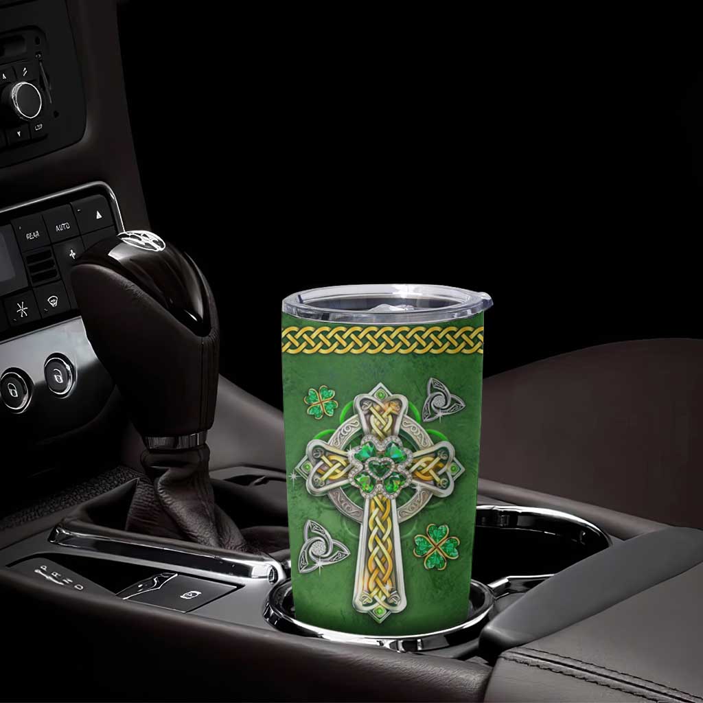 Irish Pride Celtic Cross Tumbler Cup In My Veins Flows The Blood Of Irish Rebels Ireland