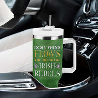 Irish Pride Celtic Cross Tumbler With Handle In My Veins Flows The Blood Of Irish Rebels Ireland