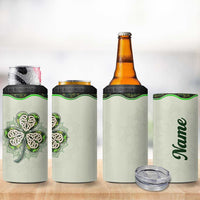 Personalized Lucky Celtic Shamrock 4 in 1 Can Cooler Tumbler Custom Name Ireland Irish Pride