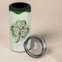 Personalized Lucky Celtic Shamrock 4 in 1 Can Cooler Tumbler Custom Name Ireland Irish Pride