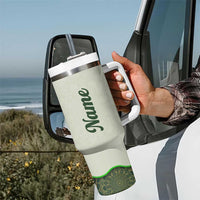 Personalized Lucky Celtic Shamrock Tumbler With Handle Custom Name Ireland Irish Pride