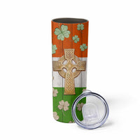 Irish Pride Celtic Cross Skinny Tumbler Funny Nutrtion Fact Ireland Flag Vintage