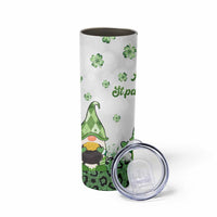 Personalized Lucky Green Gnomies Skinny Tumbler Irish Gnomes Happy St Patrick's Day Leopard