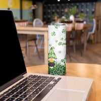 Personalized Lucky Green Gnomies Skinny Tumbler Irish Gnomes Happy St Patrick's Day Leopard