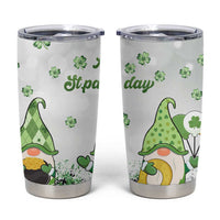 Personalized Lucky Green Gnomies Tumbler Cup Irish Gnomes Happy St Patrick's Day Leopard