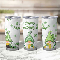 Personalized Lucky Green Gnomies Tumbler Cup Irish Gnomes Happy St Patrick's Day Leopard