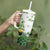 Personalized Lucky Green Gnomies Tumbler With Handle Irish Gnomes Happy St Patrick's Day Leopard