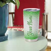 Personalized Green Shamrock Tumbler Cup Custom Name Lucky Irish Peace Love St Patrick's Day