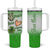 Personalized Green Shamrock Tumbler With Handle Custom Name Lucky Irish Peace Love St Patrick's Day