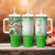 Personalized Green Shamrock Tumbler With Handle Custom Name Lucky Irish Peace Love St Patrick's Day