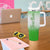 Personalized Green Shamrock Tumbler With Handle Custom Name Lucky Irish Peace Love St Patrick's Day