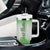 Personalized Green Shamrock Tumbler With Handle Custom Name Lucky Irish Peace Love St Patrick's Day