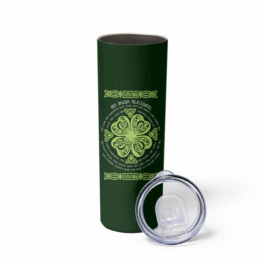 Irish Pride Celtic Shamrock Skinny Tumbler An Irish Blessing Lucky Wishes