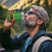 Funny Irish Nutrition Facts 4 in 1 Can Cooler Tumbler Green Leprechaun Costume St Patrick's Day