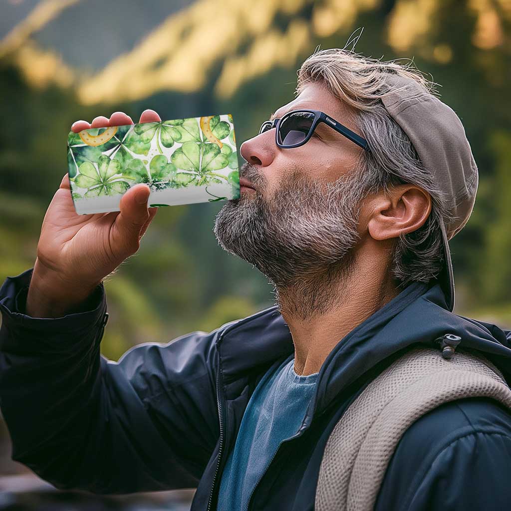Green Lucky Shamrock Wishes 4 in 1 Can Cooler Tumbler May Your Troubles Be Less And Your Blessings Be More Irish Things