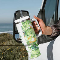 Green Lucky Shamrock Wishes Tumbler With Handle May Your Troubles Be Less And Your Blessings Be More Irish Things