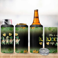 This Is My Lucky Cup 4 in 1 Can Cooler Tumbler Cute Irish Gnomes Buffalo Palid Funny St Patricks Day