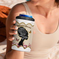 Black Girl Affirmations 4 in 1 Can Cooler Tumbler God Says You Are Bible Verse Christian African American