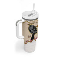 Black Girl Affirmations Tumbler With Handle God Says You Are Bible Verse Christian African American