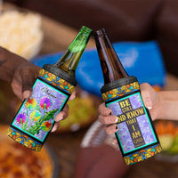 Personalized Christian Faith Stained Glass Printing 4 in 1 Can Cooler Tumbler Custom Name Be Still And Know That I Am God Dandelion Taraxacum Flower