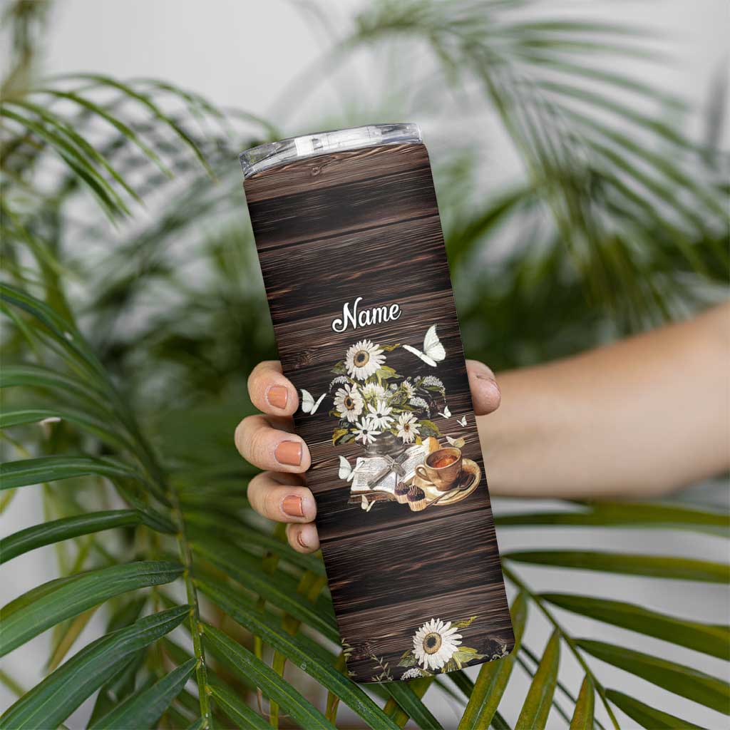 Personalized Christian Faith and Coffee Lover Skinny Tumbler Christ Offers Forgiveness For Everyone Everywhere Funny Definition