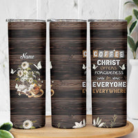 Personalized Christian Faith and Coffee Lover Skinny Tumbler Christ Offers Forgiveness For Everyone Everywhere Funny Definition